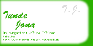 tunde jona business card